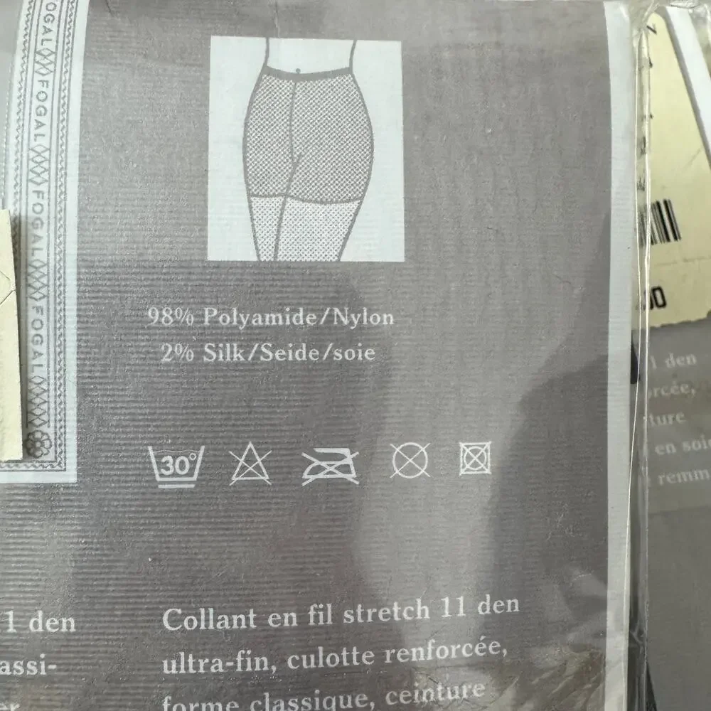 Y2K Fogal Noblesse 110 Pantyhose Graphite M Bergdorf Goodman Made in France